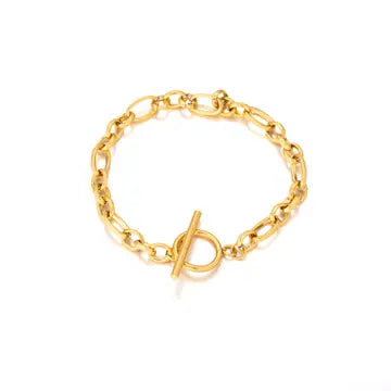 Gold Stainless Steel Hoop Bracelet