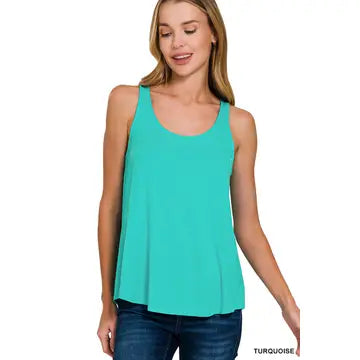 Sleeveless Teal Tank Top